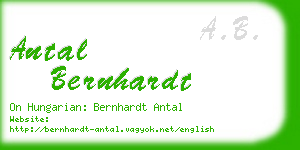 antal bernhardt business card